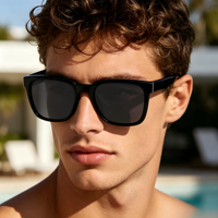 Nouvelles lunettes de soleil polarisées carrées pour hommes, monture intégrale, protection UV400, style tendance, dégradé, haute qualité, protection solaire rétro