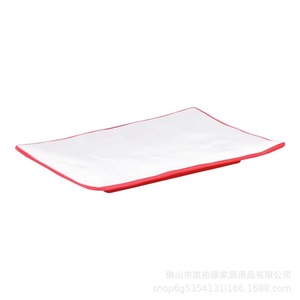Rectangular beef hot <b>pot</b> side dish plate, imitation porcelain restaurant stir-fry plate, barbecue restaurant plate, commercial - Product Image 4