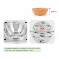 Machine à gaufres et cornets de crème glacée professionnelle, double face chauffante, pour cornets croustillants, en acier inoxydable, pour desserts