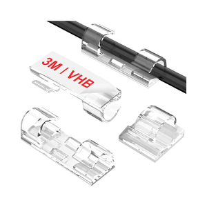 Clips de câble adhésifs clairs supports de fil améliorés <span class=keywords><strong>pour</strong></span> mur, organisateur de cordon solide <span class=keywords><strong>sous</strong></span> le bureau, voiture, lumière de noël intérieur/extérieur - Product Image 1