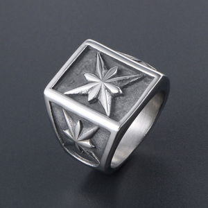 Bague géométrique en acier inoxydable pour homme avec motif étoile SA1032 Bijoux cadeau - Product Image 3