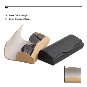 Retro Elephant Grain Faux <span class=keywords><strong>Leather</strong></span> handmade kính trường hợp màu đen nâu PU quang học trường hợp Khuyến mãi giá cả phải chăng High End hộp cảnh tượng - Product Image 4