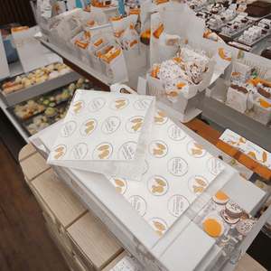 Papel de Seda Antigrasa Impreso Personalizado, Papel Encerado de Grado Alimenticio Impermeable para Envolver Sándwiches, Hamburguesas, Pizza y Comida - Product Image 5