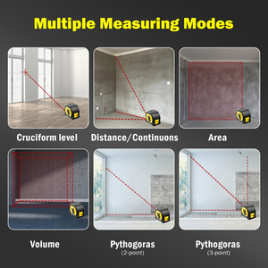 SMMT - Cinta Métrica Láser Digital 3 en 1, Teorema <span class=keywords><strong>de</strong></span> Pitágoras, Cálculos <span class=keywords><strong>de</strong></span> Área y Volumen - Product Image 6