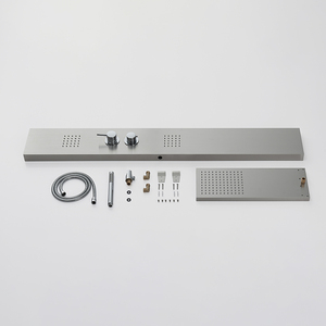 Columna de Ducha de Acero Inoxidable para Baño, Multifuncional, con Chorro de Masaje, Efecto Lluvia, Doble Grifo, Montaje en Pared, Acabado Níquel Cepillado, ¡Gran Venta! - Product Image 2