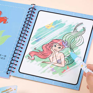 Livre d'images en anglais pour enfants de maternelle en gros, avec exercices de coloriage et de calligraphie, en carton, impression sirène, produit d'usine - Product Image 1