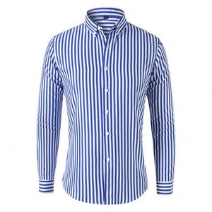 I-0317 Nuevas Camisas Casuales de Primavera y Otoño para Hombre, Cuello Alto, Manga Larga, Corte Regular, Talla Grande, Transpirables - Product Image 5