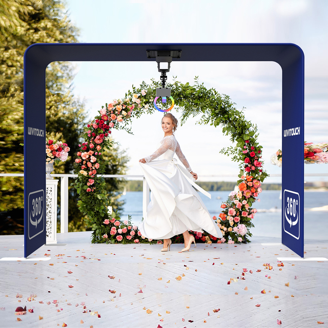 360 Degree Overhead Selfie Photo Booth with iPad & SLR Compatibility Smart Phone Pad & DSLR Camera Support