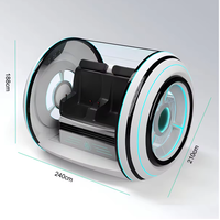 720 degrés 2 places 9D VR Motion Chair 360 Cockpit Vr en forme d'oeuf pour attraction de centre commercial intérieur fabriqué en métal durable