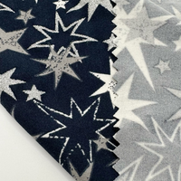 Vente directe des fabricants de tissus à impression personnalisée en polyester, spandex et dorure en forme d'étoile