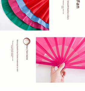 Abanicos Plegables de Plástico Personalizables al por Mayor, Mini y Grandes, Abanicos Pintados a Mano con Arte Folclórico para Bodas - Product Image 6