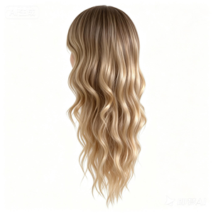 <span class=keywords><strong>Coda</strong></span> <span class=keywords><strong>di</strong></span> <span class=keywords><strong>Cavallo</strong></span> Sintetica con Clip a Griffe Biondo Cenere Balayage da 27 Pollici, Extension Capelli Ondulati Naturali per Donna - Vendita all'Ingrosso - Product Image 1