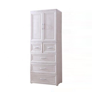 Armadio Organizzatore Salvaspazio per Soggiorno con Doppia Porta a 2 Livelli in Plastica da 60cm - Product Image 5