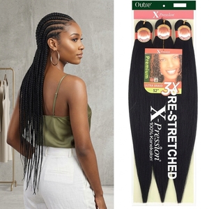Aurasilva 3X <span class=keywords><strong>Expression</strong></span> Perruque synthétique tressée facile tendance, plusieurs couleurs, trame unique, résistante à la chaleur, non inflammable, style dreadlocks, 52 pouces - Product Image 1