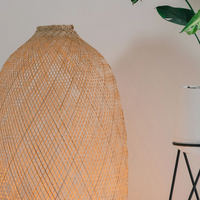 Lampe de décoration intérieure MTH VIETNAM, best-seller, style côtier rustique rétro, design simple, abat-jour moderne fait main en rotin, bambou et jonc de mer
