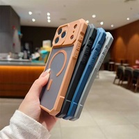 Coque de téléphone pour iPhone 17 Pro Max, antichoc, dos givré avec aimant pour iPhone 16 15 Pro Plus 14 13 12 Air