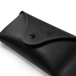 מותאם אישית שחור pu עור משקפיים במקרה להגדיר משקפי שמש פופולריים אריזה תיק sunpouch - Product Image 3