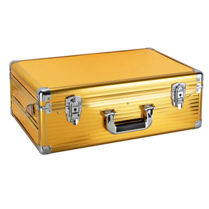 Estuche de transporte de peluquero al por mayor caja de cosméticos de <span class=keywords><strong>peluquería</strong></span> <span class=keywords><strong>profesional</strong></span> <span class=keywords><strong>maleta</strong></span> para peluquero dorado - Product Image 3