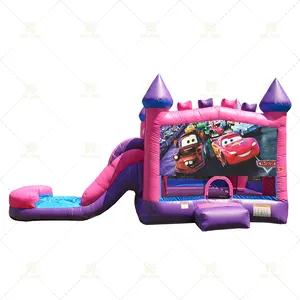 2023 coche Combo Castillo tobogán inflable tobogán hinchable saltarín Combo Casa de rebote inflable mojado/Seco gorila