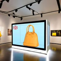 Vitrine interactive à écran LED HXXK OEM, tailles personnalisées, hologramme 3D, écran tactile A+, publicité, hôpitaux, éducation, intérieur