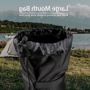 Bolsa de almacenamiento para silla plegable portátil, rectangular, negra, 210D, 420D, 600D, para viajes de acampada al aire libre, uso en el vehículo - Product Image 4