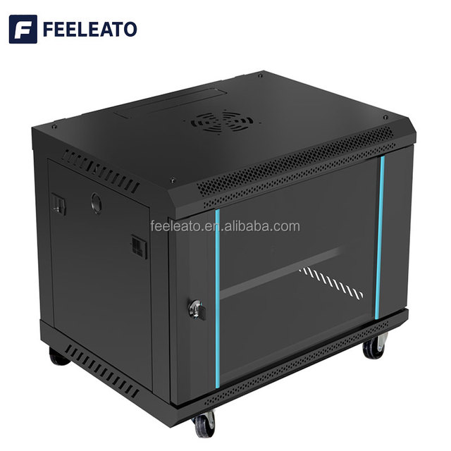 Open Frame Wall Mount Server Rack 19 Inch 12U Soundproof Cabinet Data Storage Network Case for IT Equipment Rackmount Enclosure
