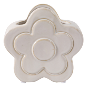 Organizer da scrivania in ceramica a forma di fiore, piccolo contenitore decorativo per la casa, l'ufficio e gli spazi di lavoro - Product Image 4