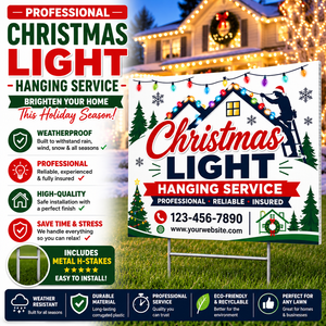 Servicio Profesional de Instalación de Luces Navideñas, Letrero Decorativo para Jardín Resistente a la Intemperie con Estacas Metálicas para Exhibición en Exteriores - Product Image 1