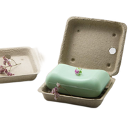 Customize Environmentally Friendly Waterproof Professional Pulp Soap Box Degradable Molded Pulp PackagingBox for Soap