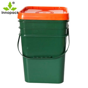 Stockage de jouets à paroi épaisse Seau en plastique carré de 20L avec couvercle - Product Image 3