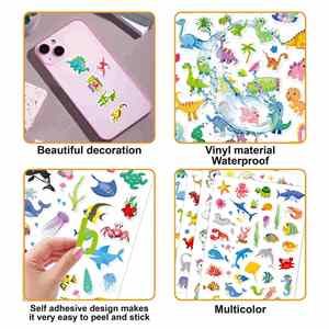 Boys Girls Reward <b>Stickers</b> Children Laptop Cups Window Phone <b>Stickers</b> DIY Cute Animal unicorn Dinosaur Jelly <b>Stickers</b> Waterproof - Product Image 1