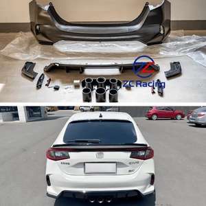 Conjunto de Parachoques Trasero Tipo-R, Parte Exterior de Automóvil, para <span class=keywords><strong>Civic</strong></span> Hatchback de <span class=keywords><strong>11</strong></span>ª Generación 2021 2022 2023, Kit de Carrocería para Actualización a Estilo Tipo R - Product Image 2