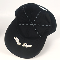 Casquette de baseball personnalisée avec broderie 3D chromée, ailes de chérubin, streetwear noir, BSCI, usine OEM ODM