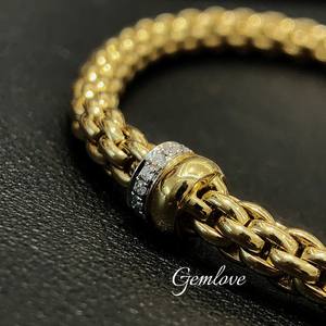 Pulsera de motocicleta de diamante cultivado en laboratorio de 9K/18K oro 0.15CT, 12g 3mm/6mm de ancho, joyería de lujo Unisex certificada IGI/GIA - Product Image 2