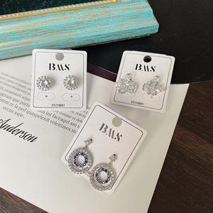 Pendientes de joyería fina de moda Aretes con Diamantes Incrustados Aretes de Moda en Oro Amarillo de 14K y Plata Esterlina 925 - Product Image 6