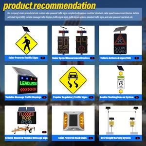 علامة السلامة الشمسية LED ، شاشة Led ، رادار محمول ، سرعة ثني الطريق ، درجة هندسية عاكسة - Product Image 3