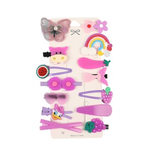 14 pezzi corei simpatici carini di frutta animale dei cartoni animati per bambini ragazza principessa fermaglio per capelli Set di accessori per capelli Color caramella - Product Image 4