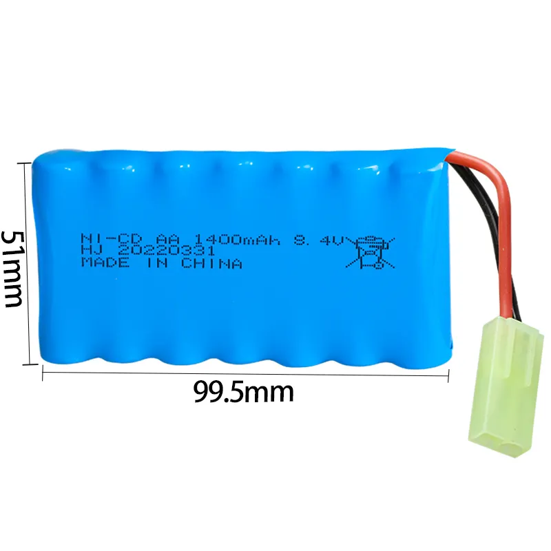 Factory high capacity nicd 8.4V 1400mAh batteries pack for toys climbing stunt car used battery