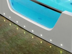 <span class=keywords><strong>Vasca</strong></span> <span class=keywords><strong>da</strong></span> <span class=keywords><strong>Bagno</strong></span> Rettangolare di Lusso in Acrilico <span class=keywords><strong>Trasparente</strong></span> Nera o Bianca con Idromassaggio e Luci LED - Product Image 6