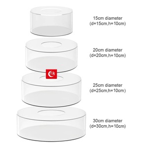 Separadores de <span class=keywords><strong>Pastel</strong></span> Acrílicos de 6'', 8'', 10'', Soporte para <span class=keywords><strong>Pastel</strong></span> Transparente, Elevador de <span class=keywords><strong>Pastel</strong></span> Redondo de 3 Niveles, Caja para Bodas, <span class=keywords><strong>Cumpleaños</strong></span> y Fiestas - Product Image 5