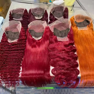 Parrucca Deep Wave Colorata di Fabbrica, 100% <span class=keywords><strong>Capelli</strong></span> Umani Vergini, <span class=keywords><strong>Parrucche</strong></span> Frontali in Pizzo HD Trasparente, Parrucca Frontale in Pizzo Ricci Deep Wave per Donne - Product Image 3