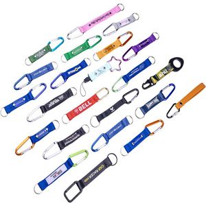 Moschettoni da <span class=keywords><strong>Arrampicata</strong></span> con Cinturino da Polso Personalizzabili con Logo, Portachiavi Promozionali con Cordino in Poliestere - Vendita all'Ingrosso - Product Image 6
