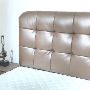 Ensemble de meubles de <span class=keywords><strong>chambre</strong></span> à coucher King Size modernes et luxueux Vonliva, revêtement en cuir, dossier souple, cadre en bois écologique pour adultes - Product Image 2