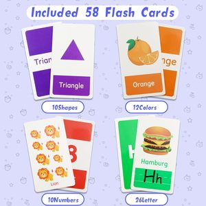 Hoogwaardige Baby Leren Engelse Woordkaart Flashcards Cognitief Educatief Speelgoed Kinderen Onthouden Games Geschenken Baby Flash Cards - Product Image 4