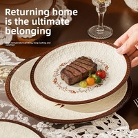 Ensemble de vaisselle en céramique et porcelaine à motif animalier minimaliste, compatible micro-ondes, design moderne et épuré