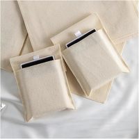 Sachets en toile de coton naturel et lin avec fermeture enveloppe, pochettes cadeaux personnalisables en gros pour emballage de pot-pourri, herbes et thé