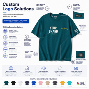Camiseta Deportiva de Mezclilla Vintage Personalizada para Hombre, 260g, 100% Algodón, Hombros Caídos, Estilo Urbano, Marca Privada OEM - Product Image 2