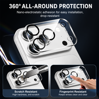 Protezione Schermo e Lente Fotocamera 2 in 1 in Vetro Temperato 9H Trasparente Anti-Graffio per iPhone 17 18 Pro Max Air