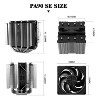 Ventilateur de radiateur pour refroidisseur à air Thermalright Peerless Assassin 90 SE 4 à tubes en cuivre, vitesse de 2 200