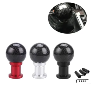 คาร์บอนไฟเบอร์จริงอลูมิเนียมเกียร์ knob คู่มือเกียร์อลูมิเนียมเกียร์ knob สําหรับฮอนด้า vw BMW